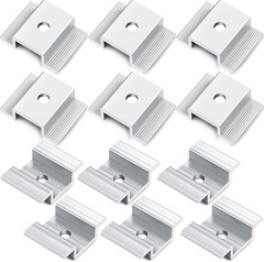 12 Pack Solar Panel Mid Clamps 1.06 Inch Solar Panel Bracket Aluminium Mounting