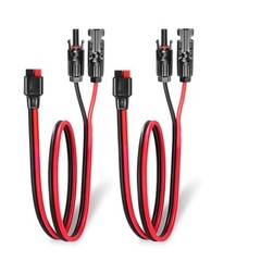 10AWG Solar Connector to Anderson Adapter Cable, Solar Panel to Anderson 2 FT