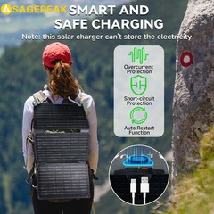 40W 30W Solar Panel Solar Charger 2-Ports Foldable Portable | USB-A Type-C Ports