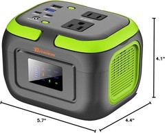 Lightweight 120W Portable Power Station – Solar Battery Backup for Camping