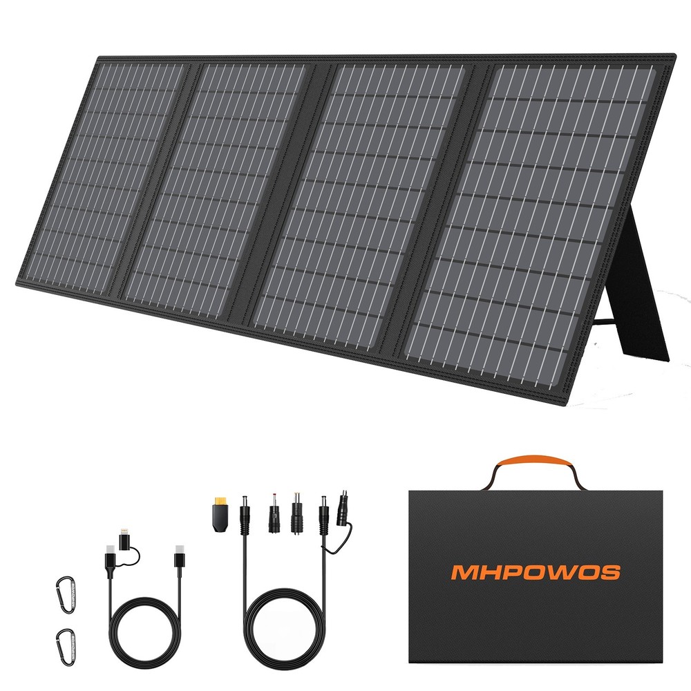 MHPOWOS Solar Panels 45W 60W Portable Foldable Solar Charger with USB-A USB-C