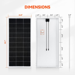 RICH SOLAR 200 Watt 12 Volt 18BB Cell Monocrystalline Solar Panel N-Type Cells H