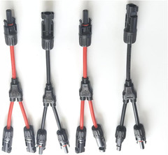 4Pcs Mc4 Y Connectors, 30Amp Solar Connectors Photovoltaic Panel Adaptor Y Branc