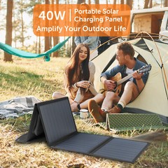 40W Folding Solar Charging Panel-Charge Smartphones/Tablets/Other Devices
