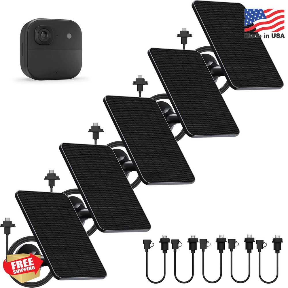 Rhorawill 5 Pack Solar Panel for Blink Outdoor 2K+/4(4th Gen)/Outdoor(3rd Gen) X