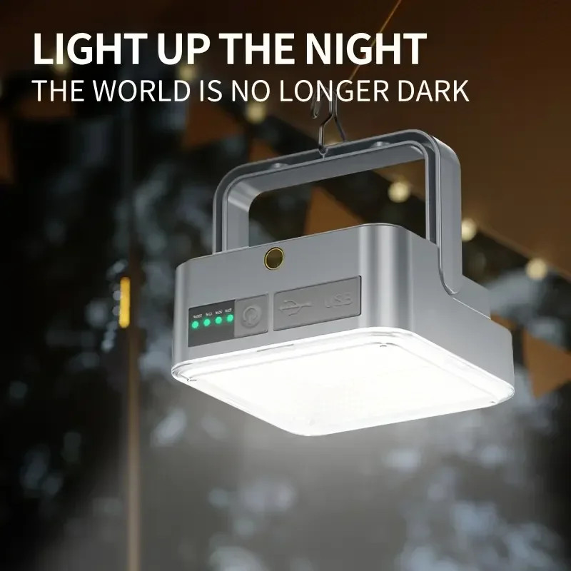 Outdoor Portable LED Camping Light Solar Charging 4000mah Large Capacity Power