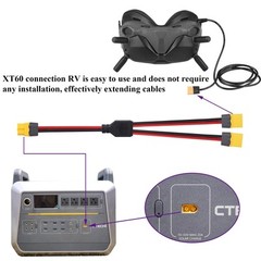 XT60 Y Splitter Cable, 1 Female to 2 Male Connector Adapter, 14AWG XT60 Exten…