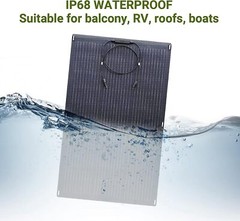 ALLPOWERS 100W OR 200W Flexible Mono Solar Panel Efficiency IP68 Solar Modules