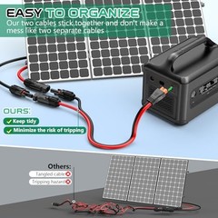 10AWG XT60i Solar Cable 3FT, Solar to XT60i Cable 10 15 20 25 30 40 Red&Black 3