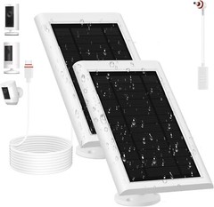 Solar Panel for Ring Camera, 2 Pack 5W Solar Panel with 10FT/3M Long Cable