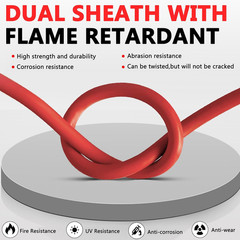 2X20 Feet Solar Panel Extension Cable, 10AWG Solar Cable, Solar Panel Cable with