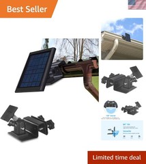 Heavy-Duty Gutter Mount for Ring Solar Panels – 360° Rotating Aluminum Bracket
