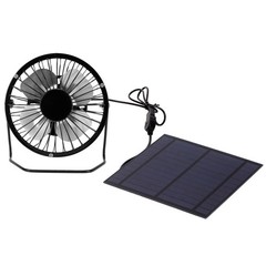 Solar Powered Portable Fan USB Dual Supply No Built-in Battery Vent Fan for RV