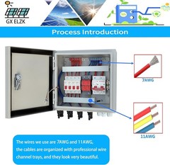 Hardcover Solar Combiner Box with 4 Strings, 80 A Circuit Breakers. Off-Grid Sol