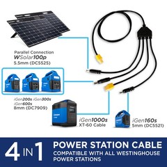 Westinghouse Portable 100W Solar Panel for Portable Power Stations, iPhone, i…