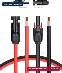 BougeRV 40 Feet 10AWG Solar Extension Cable with Female and Male Connector with