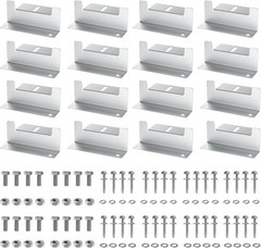 Solar Panel Mounting Brackets Z Brackets Aluminum Alloy for RVs Boats 16PCS