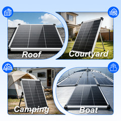 Compact 50W Solar Panel 12V N-Type Mono for Balcony Garden Shed Off-Grid Power