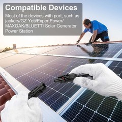 50FT 10AWG Solar Cable with Waterproof Connectors for Solar Energy
