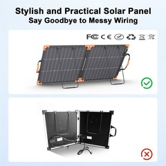 100W Portable Solar Panel Bifacial IP68 Waterproof Power Backup Solar Charger