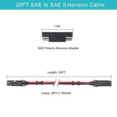 SPARKING 20FT SAE Extension Cable 16AWG