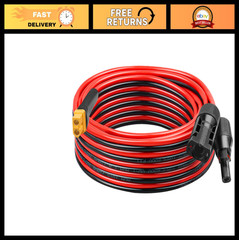 Heavy-Duty 12 AWG Solar XT60 Cable 25FT – Tinned Copper, Low Resistance Wire for