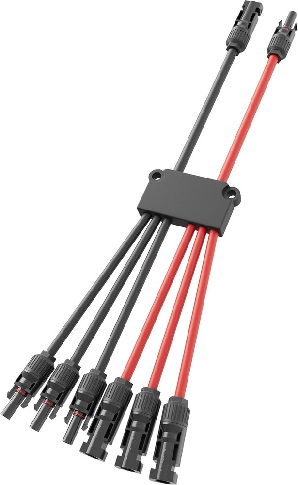 Solar Connector Y Branch Parallel Adapter Cable Splitter for Solar Panels