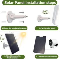 Solar Panel for Simplisafe Outdoor Camera, 4W Solar Panel Charger, IP65 Waterpro