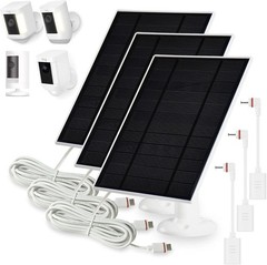 High Efficiency Solar Panel for Ring Cameras – 3 Pack