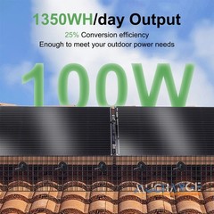 200W Solar Panel kit 12V Charge RV Camping Off-Grid with 1000W Car Inverter Home