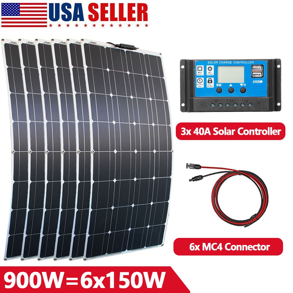 150w Flexible Solar Panel using MonoPlus Cells For 12v Battery RV Boat Off Grid