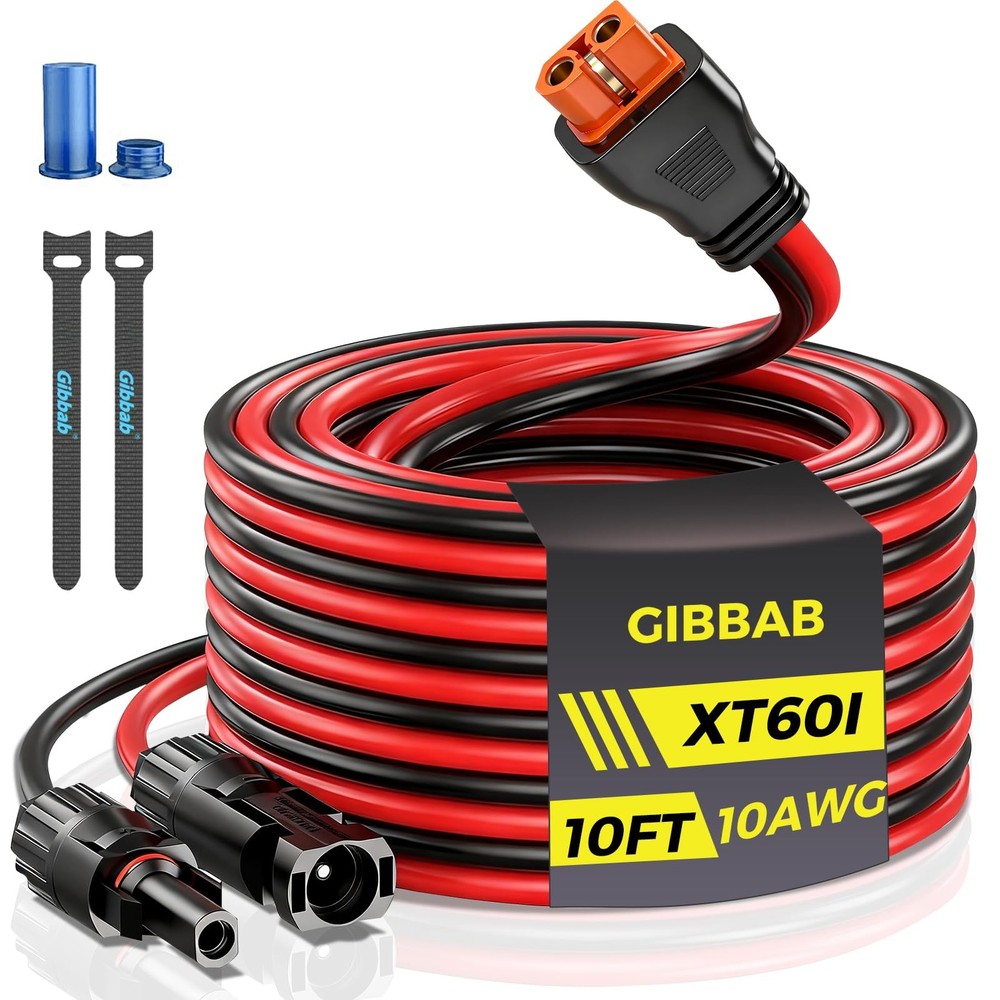 10FT 10AWG Solar to XT60i, 3 6 10 16 20 25FT Solar Panel Connector to XT60i-F…