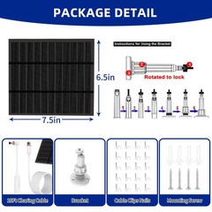 Solar Panels for Camera Outdoor Wireless (New Generation) 5W 5V Solar Panel Char