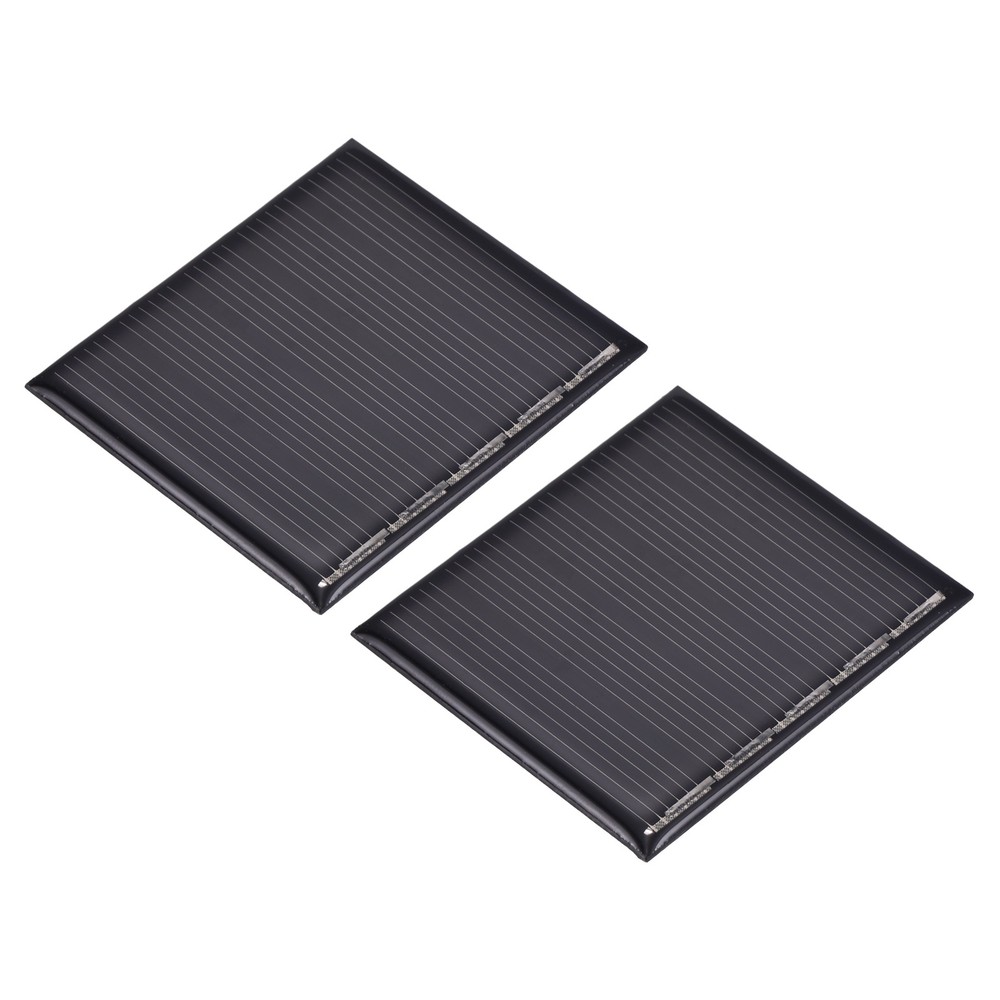 2Pcs 2.5V 0.2W 80mA Mini Polycrystalline Solar Panel 1.9×1.7″/48.5×42.5mm