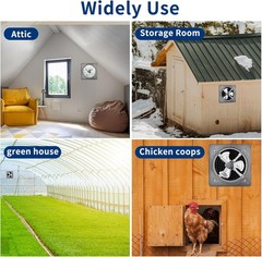 40W Solar Attic Fan Kit – 25W DC Powered Roof Vent for Greenhouses & Coops
