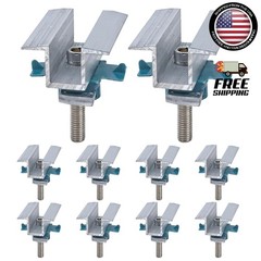 10 Pcs Adjustable Solar Panel Mounting Bracket Clamps Wide Photovoltaic Support