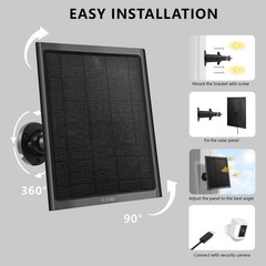 8W Solar Panel with Type C Port Solar Panel Charger for Camera Outdoor or Ind…