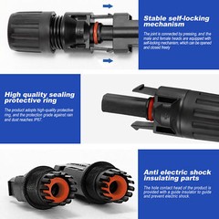 Waterproof Male Female M/F Wire Cable Connector Set Solar Panel Lot