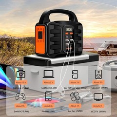 150W Portable Power Station, 155Wh 42000mAh Outdoor Solar Generator 110V AC DC P