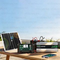 True Power Grennova Solar Kit 2200W 60A MPPT 30W Panel 110/220V Inverter