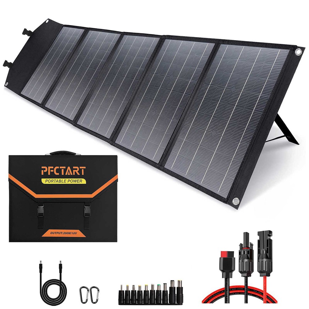 Solar Panel Kits 200W 12V Portable Foldable For Generator Power Station RV Trip