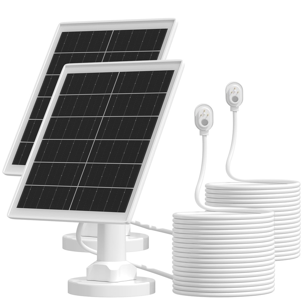 5W Solar Panel Charger for Arlo Cameras – 2 Pack, Waterproof Cable, 360° Mount