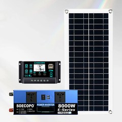 8000W Complete Solar Panel Kit Solar Power Generator 100A Home 110V/220V System