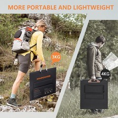 MHPOWOS 110W Camping Solar Panel for Jackery Explorer 300 Solar Power Generator