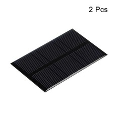 Mini Solar Panel Cell 5.5V 120mA 0.66W 84.5mm x 55.5mm for DIY Project Pack of 2
