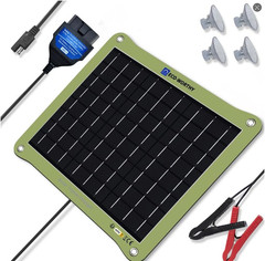 Upgrade 7.5W Solar Car Battery Charger Maintainer 12V Waterproof Solar Panel Por