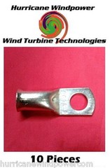 (10 PCS) 4 Gauge/AWG 5/16 In. Tinned Copper Lug Battery Cable Connector