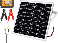25W 18V Solar Battery Charger, Waterproof Solar Panel Trickle Charger, Flexible