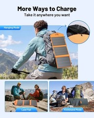 Solar Panels 30W Portable Foldable Solar Charger with 5V USB-A and USB-C Fast…