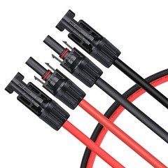10AWG 6mm² Black+Red Solar Panel Extension Cable with Female & Male Connectors